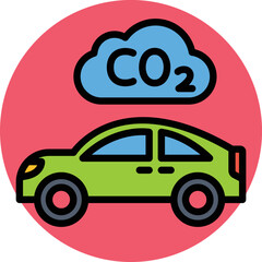 Carbon car Vector Icon 
