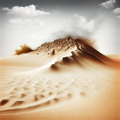 flowing sand in the desert forming dunes ideal for backgrounds