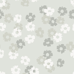 Seamless pattern with hand drawn meadow flowers in Ditzy style. Floral patterns with muted, elegant color palettes and occasional splashes of color