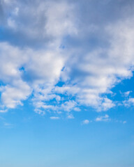 blue sky and white clouds or cloudscape.