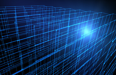 Scientific and technological luminous grid