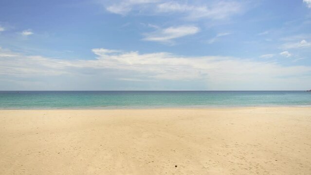 Tropical sea at sunny Landscape beach sea Beach sand space area