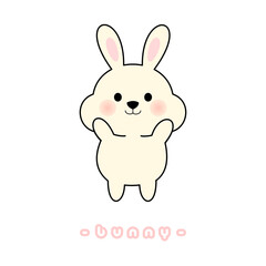 Cute rabbit bunny sitting