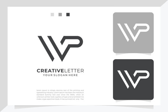 Creative Alphabet letter icon logo WP