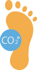 carbon footprint Vector Icon
