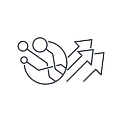 Electronic integration.Process modernization.Vector linear icon isolated on white background.