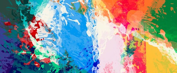 Abstract texture paint mix colors banner background template.