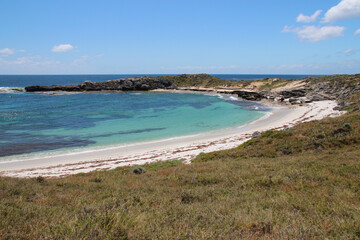 indian ocean at mable cove rottnest island in australia