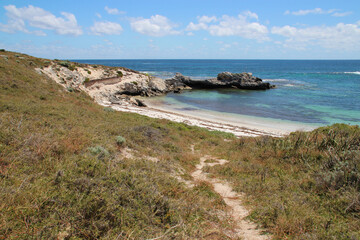 indian ocean at mable cove rottnest island in australia