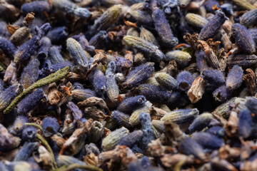Lavender seeds macro shoot pattern