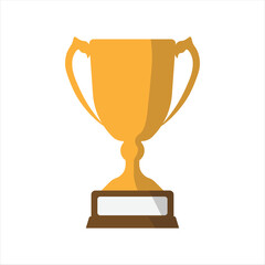 Gold Flat Trophy Illustration