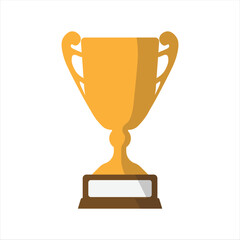 Gold Flat Trophy Illustration