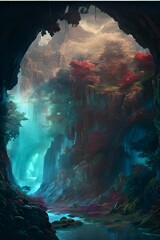 Fototapeta na wymiar Fantasy Cave Landscape