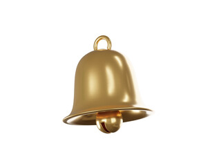 golden bell isolated on white background