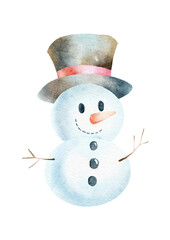 snowman with a hat