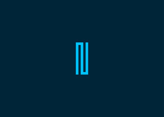 initial letter n logo design vector illustration template