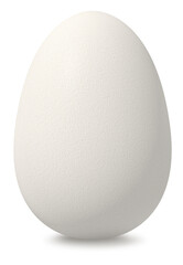 Perfect easter chicken egg with texture, standing isolated 3D, minimum drop shadow