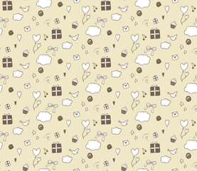 バレンタインモチーフハート背景