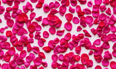 red and pink rose petals, Seamless Infinite Pattern, Generative AI