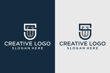 creative logo and latter S
