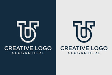 creative logo and latter Ub, monogram Ub