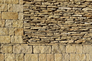 view of the wall of decorative natural stone