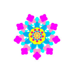 mandalas with bright and luxurious colors