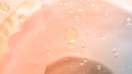 Abstract Pink water bubbles background