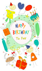 Obraz premium birthday, birthdaycards,children's birthday,happy birthday, happybirthdaycards, birthdaycardsforboys, birthdaycardsforgirls