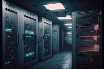 Exchange of files, client server software, a web server room, and data encoding. Generative AI