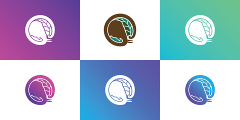 Zoo logo design inspiration. Elephant logo. Simple and unique logo design