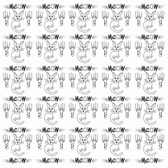 Cat seamless pattern background
