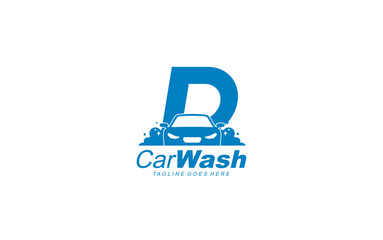 D  logo carwash for identity. car template vector illustration for your brand.