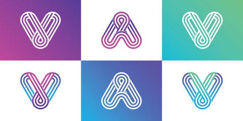 Triangle logos. simple dan modern logo design inspiration for your business