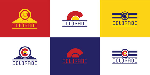 Colorado emblem badge with mountain illustration