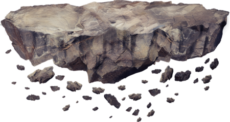 Isolated floating rock