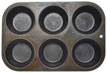 isolated empty muffin tray - 556954164