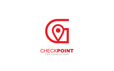G logo point for identity. travel template vector illustration for your brand.