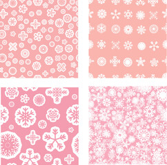 Naklejka premium Seamless pattern with snowflakes 
