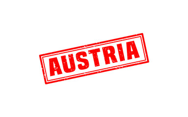 AUSTRIA stamp rubber with grunge style on white background