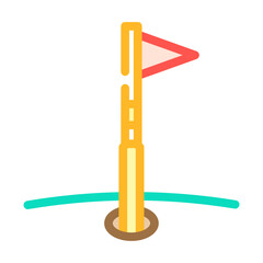 golf flag color icon vector. golf flag sign. isolated symbol illustration