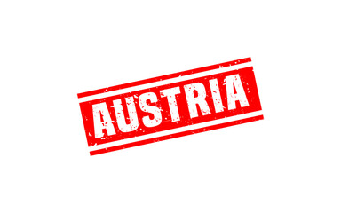 AUSTRIA stamp rubber with grunge style on white background