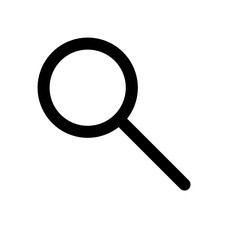 Search outline icon isolated on white background