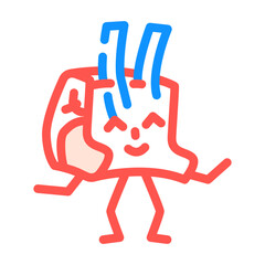 mutton meat character color icon vector. mutton meat character sign. isolated symbol illustration