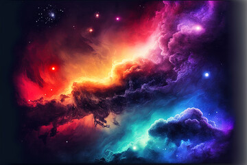 Obraz na płótnie Canvas background galaxy gradient galaxy cosmos universe. Generative AI
