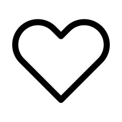 Heart outline icon isolated on white background