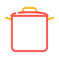 soup pot cooking color icon vector. soup pot cooking sign. isolated symbol illustration