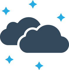 Cloudy weather Vector Icon
