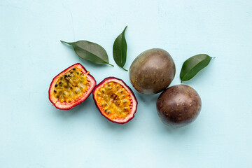 Exotic tropical fresh fruits - fresh passion fruit marakuya