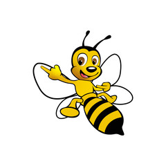 modern bee logo design
